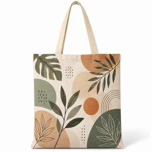 Bolsa de Tela de Algodón con Impresión Personalizada |   Temática de Bicicletas y Flores |   Bolsa de Compras Reutilizable y Sostenible - Product Image 6