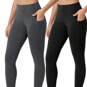 Leggings Deportivos de Cintura Alta para Mujer, Elásticos, para Gimnasio, Entrenamiento, Running, Yoga, Ropa Deportiva, con Bolsillo Lateral - Product Image 1