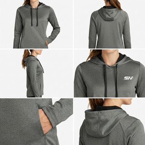 Nouvelle Arrivée Vêtements d'extérieur à Prix Bas pour Femmes : Sweat à Capuche Décontracté Streetwear à Épaules Tombantes, Respirant et Écologique en Tricot - Product Image 6