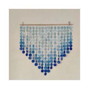Conchas de capiz con orificio para la fabricación de cortinas, se venden en conjuntos de 50-100 conchas de capiz transparentes blancas de 5cm y 10cm para campanas de viento. - Product Image 3