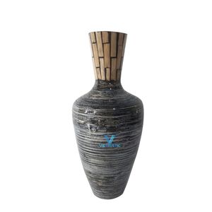 Vase en bambou tissé sur mesure, fait main, décoratif, porte-fleurs naturel, vente en gros OEM ODM - Product Image 2
