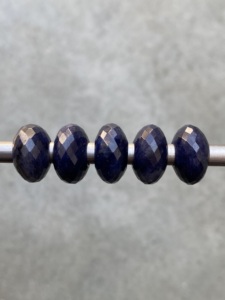 Cuentas de Sodalita Natural Facetadas con Orificio Grande, Cuentas Redondas Tipo Donut de 5mm para Fabricación de Joyería, DIY, Pulseras y Collares - Product Image 5