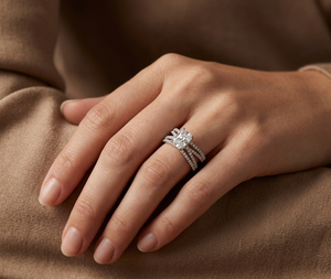 Anillo de Diamante de Lujo Cultivado en Laboratorio, Oro, Engaste de Bisel Oeste-Oeste, Corte Ovalado, Anillos de Compromiso para Mujer, Joyería - Product Image 2