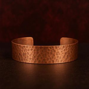 Handmade Copper <b>Bracelet</b> With Adjustable Open Design For Men And Women Daily Fashion Wear Accessories - Product Image 6