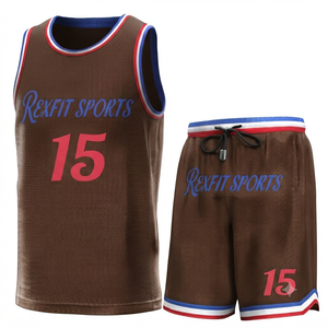 Conjunto de Camiseta y Pantalones Cortos de Baloncesto Rexfit Sports, Uniforme de Malla Sublimada, Transpirable, Unisex, para Adultos, Ropa de Equipo 15 - Product Image 3