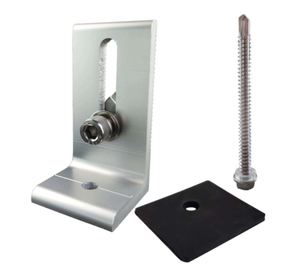 Support en L en aluminium haute résistance pour système de montage photovoltaïque sur toit métallique |   Fabricant de supports de montage solaire en forme de L - Product Image 2