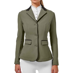 Veste d'équitation pour femmes de haute performance pour les compétitions de saut d'obstacles, logo personnalisé, coton et polyester - Product Image 1