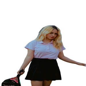 Camiseta Polo de algodón 100% para mujer, Top gráfico personalizable con cuello en R, patrón 3D, Material de Cachemira vaquera, tendencia de atuendo femenino - Product Image 3