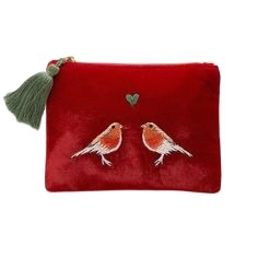 Bolsa navideña personalizada de terciopelo con cierre de cremallera bordada, bolsa de embrague ecológica para mujer, monedero de maquillaje - Product Image 2