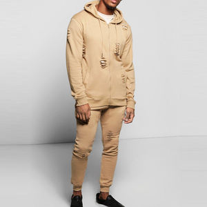 Conjunto Deportivo Oversize para Hombre, Estilo Desgastado, Sudadera con Capucha y Pantalones Jogger, Moda Urbana Casual, Proveedor OEM - Product Image 3