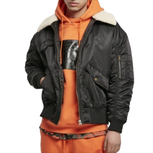 Chaqueta de nailon para hombre, estilo aviador, informal, con cremallera, logotipo personalizado OEM, estilo béisbol, para actividades al aire libre. - Product Image 1