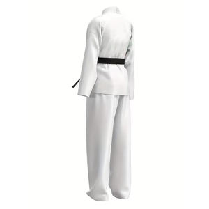 ชุดยูโด/บราซิลเลี่ยนยิวยิตสู ขายส่ง สีขาว พร้อมเข็มขัดสีดำ สำหรับผู้ใหญ่และเยาวชน ชุดมวยไทย บราซิลเลี่ยนยิวยิตสู พร้อมบริการ OEM - Product Image 3