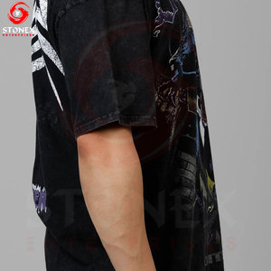 T-shirts en coton à séchage rapide, impression surdimensionnée, impression et logo personnalisés pour hommes, avec plusieurs designs. - Product Image 3