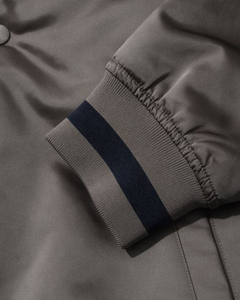 Nouvelle conception – Blouson bomber décontracté en toile pour homme, col montant, logo frontal, capuche, logo personnalisable, écologique, antibactérien - Product Image 5