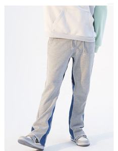 Custom Logo Unisex Lightweight <b>Stacked</b> Sweatpants Flare Leg Track <b>Jogger</b> Pants Casual Streetwear Cotton Fleece Athletic Training - Product Image 4