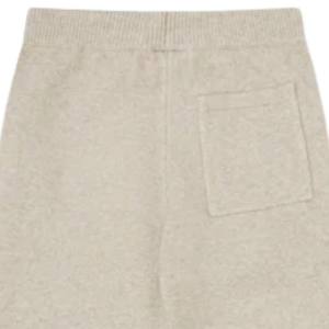 Pantalon de jogging tricoté beige unisexe, en maille douce, taille élastique, décontracté, streetwear, chaud pour l'hiver, personnalisable OEM - Product Image 4