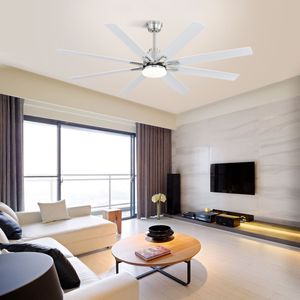 66-Inch Indoor LED <b>Ceiling</b> Fan with Dimmable <b>Lights</b> Smart <b>Remote</b> <b>Control</b> 6 Speed Reversible Noiseless DC Motor Low Profile - Product Image 6