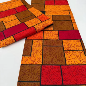 Tela de Algodón Ankara con Estampado Africano de Tanzania, Diseño Vibrante para Confección de Moda y Uso Textil - Product Image 1