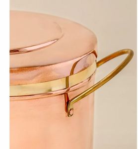 96oz Copper Food Canister with Airtight <b>Lid</b> and Side Handle High-End Restaurant Hotel Countertop Storage Jar Rose Gold Container - Product Image 6