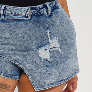 Minifalda cruzada para mujer, estilo urbano, a la moda, fabricación OEM, proveedor mayorista / Falda cruzada clásica de línea A para mujer - Product Image 6