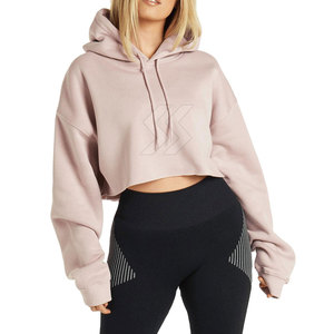 Sudadera Corta con Capucha para Mujer al por Mayor, de Algodón y Felpa, Ropa Casual, Proveedor de Fábrica OEM ODM, Sudadera Corta con Capucha de Algodón Suave de Primera Calidad - Product Image 4