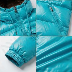 Veste matelassée en coton mince pour hommes pour l'hiver col montant imperméable personnalisable style décontracté revêtement teint en couleur canard vente de gros - Product Image 4