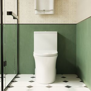 WaterSense certificate 1.1/1.6 GPF Comfort altezza pavimento montate un pezzo in ceramica bianca wc Soft Close sedile coppe certificate - Product Image 6