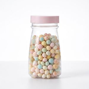 Pavico Candy <b>Jar</b> Tapered PET Custom Capacity Clear Plastic Food Storage <b>Jar</b> Plastic Screw Cap for Kids Snacks Vietnam Factory - Product Image 3