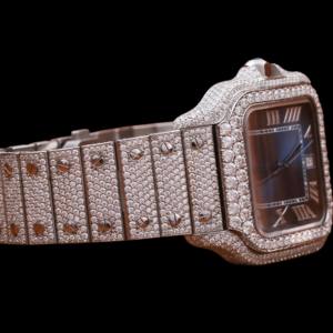 Reloj de Lujo para Hombre con Diamantes Moissanite en Oro Blanco, Estilo Hip Hop Original, VVS, con Certificado de Autenticidad, Moderno y Elegante - Product Image 5