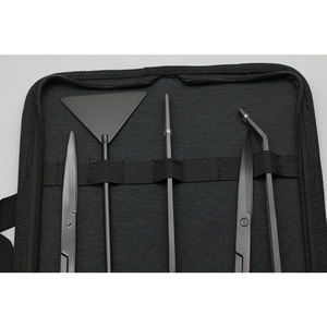 Juego de herramientas de 5 piezas para acuario, color negro, con pinzas de mango largo, tijeras y herramientas de recorte, en estuche de transporte. - Product Image 5