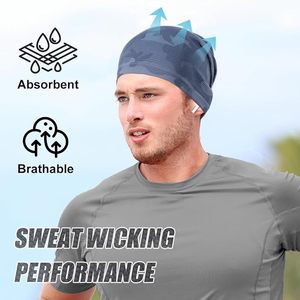 Gorro de malla ligero, transpirable e impermeable con camuflaje, unisex, 100% poliéster, para ciclismo, running, forro de casco, venta al por mayor - Product Image 3