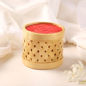Cajas de bambú tejidas para organización del hogar, organizador de maquillaje, almacenamiento de escritorio, decoración superventas - Product Image 3