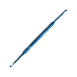 Cureta de Chalazion de Doble Extremo con Recubrimiento Azul, Diámetro 1.0-2.0mm, Instrumento Microquirúrgico de Acero Metálico, Herramienta de Precisión - Product Image 3