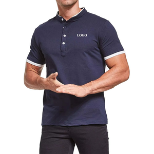 Polo de Cuello Alto Personalizado de Alta Calidad de 200g, Polo de Golf con Logotipo Personalizado para Hombre, Camiseta con Cuello Redondo - Product Image 2