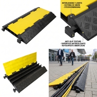 Kabelschutz Gummi-Kabelbrücke Hochbelastbare Kabelrampe Gummi-Schlauchbrücke Outdoor-Kabelschutz für den Boden