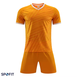 เสื้อฟุตบอลสั่งทำพิเศษ ชื่อทีมและหมายเลขส่วนตัว ผ้าโพลีเอสเตอร์ 100% สำหรับผู้ใหญ่ แห้งเร็ว คอวี ทรงพอดีตัว/ทรงปกติ สำหรับเล่นกีฬา - Product Image 5
