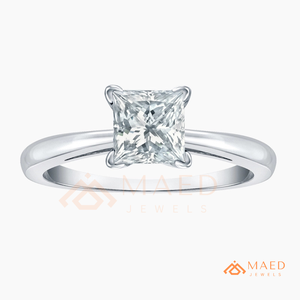 925 <b>Silver</b> Princess Cut <b>Solitaire</b> <b>Ring</b> for Women Elegant Engagement Style Sparkling Jewelry Design - Product Image 5