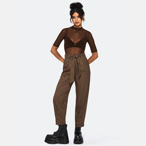 New Design Knitted Mesh Top <b>See</b>-<b>through</b> <b>Sexy</b> Short Sleeve Embroidery Logo Casual Crop Top Comfortable Solid Colour Women T-Shirt - Product Image 6