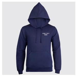 Men's <b>Navy</b> Hooded <b>Sweatshirt</b> Regular Fit Cotton Knitted Casual Solid Color Pocket Design Autumn Wear - Product Image 3