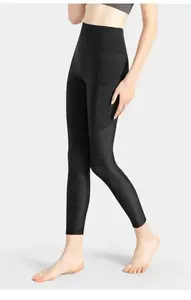 Women's Activewear Leggings Set Yoga Pants Solid Spandex/Nylon High Quality Quick Dry Breathable Sustainable Wholesale - Product Image 6