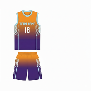 Conjunto de Camiseta de Baloncesto con Degradado Personalizado, Sin Mangas, Absorbente de Humedad, Ropa Deportiva para Adultos, Unisex, Todas las Temporadas, Impresión Sublimada - Product Image 4