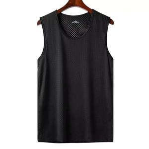 C:\Users\Admin\Downloads\Chaleco de malla de seda helada para hombre, ligero, deportivo, para verano, sin mangas, camiseta sin mangas, top informal de moda O - Product Image 1