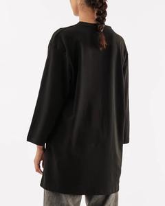 Camiseta larga lisa para mujer, en oferta, de moda, para uso diario, de algodón transpirable, de corte regular. - Product Image 4