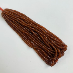 Natural Orange Kyanite Faceted Rondelle Gemstone Beads Strand Loose Kyanite Beads For Jewelry Making Wholesale Price Bulk - Product Image 2