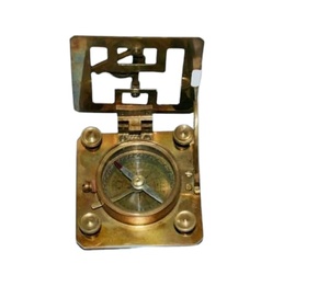 <b>Antique</b> Nautical Sundial <b>Compass</b> 3\" Square Vintage Brass with Black Nickel Finish Home Table Decor Polished Technique - Product Image 1