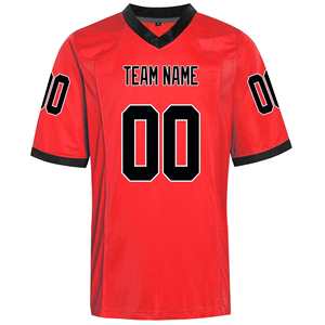 Vente en gros de maillots de football américain à manches courtes respirants pour adultes, sublimation, maillots de football d'équipe personnalisés - Product Image 5