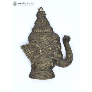 10 \ "en laiton Ganesha tenture murale élégante sculpture de dieu hindou pour la décoration intérieure - Product Image 2