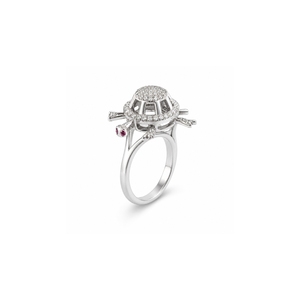 Luxury 18K Solid Gold Plated Sterling Silver CZ <b>Turtle</b> Cocktail <b>Ring</b> Pave Setting Animal Shape Unisex Fine Jewelry - Product Image 2