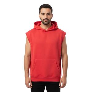 Débardeur à capuche personnalisé pour homme de haute qualité - Vêtement de sport respirant à séchage rapide avec col en V pour la salle de sport - Product Image 1