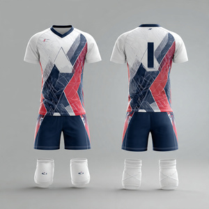 V-Neck Football Uniform Volleyball V-Neck Football Shorts 100% Polyester Sublimation Volley Ball Uniform Sports Football Uniform - Product Image 2